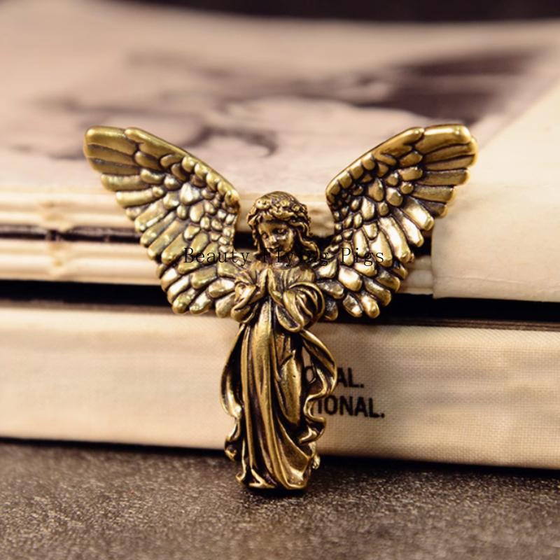 1pc Mini Angel Metal Ornament Desktop Decoration Metal Angel Model Character Statues Decorative Figurines Home Accessories