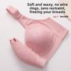 Mature Women Bra Front Closure Fixed Cup Wireless Push Up Beautiful Back Mom Bra Comfortable Supportive Full Coverage Anti Sagging Underwear