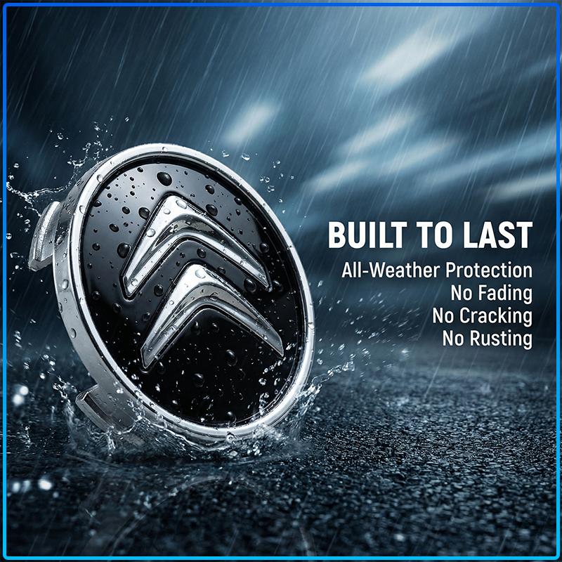 4Pcs 60MM Anti-Rust Rim Emblem Decals Scratch-Proof Car Wheel Center Cover For Citroen C1 C2 C3 C4 C5 C6 C8 C4L DS3 DS4 DS5LS DS6 Accessories