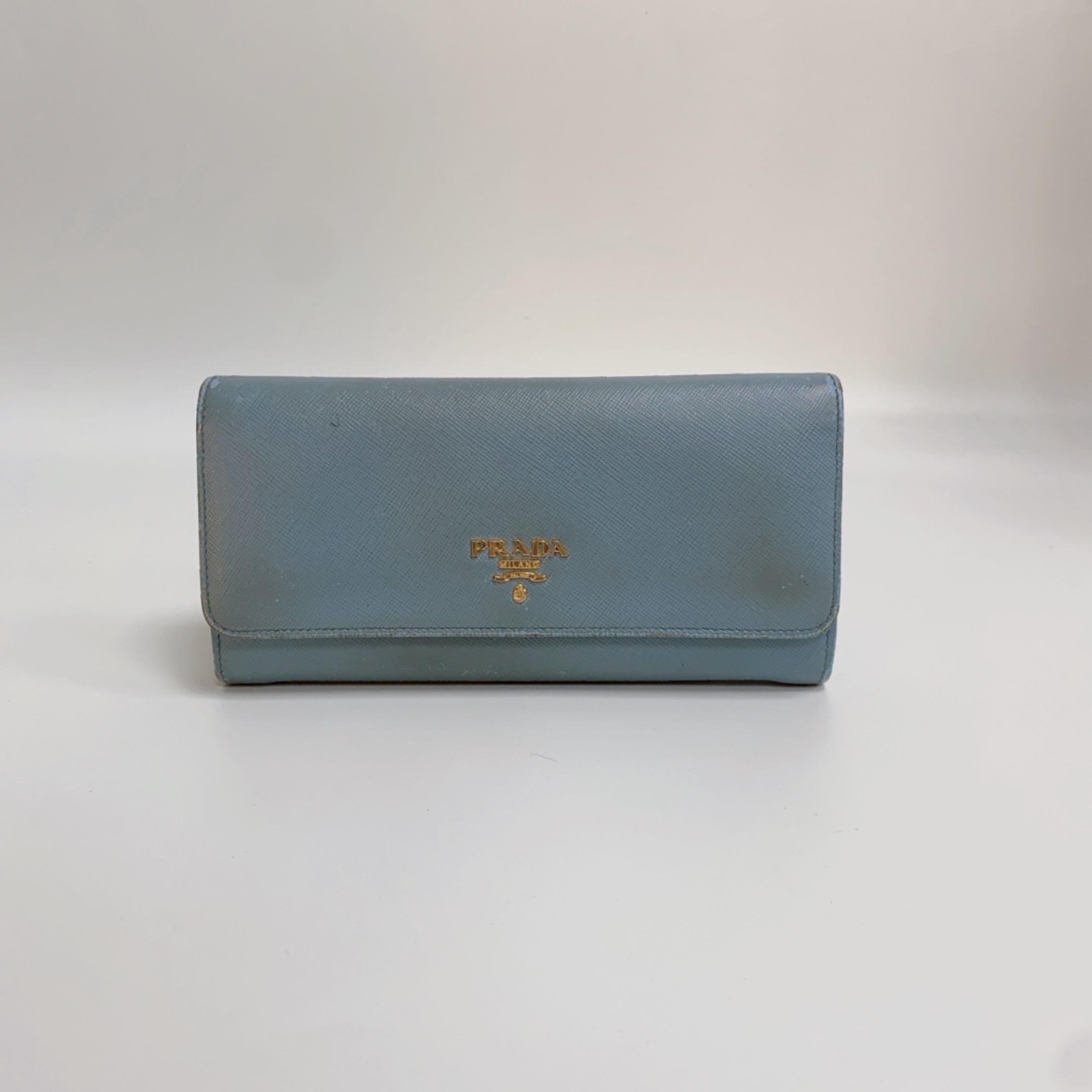 [Pre-Owned] Blue Leather Wallet - Good #BCKD37 ONE SIZE