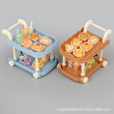 1:12 Mini-Spielhaus Kleiner Food Truck Frühstück Getränk Essen Spielmodell Schmuckstück Puppenhaus Küchenutensilien Kleines Spielzeug