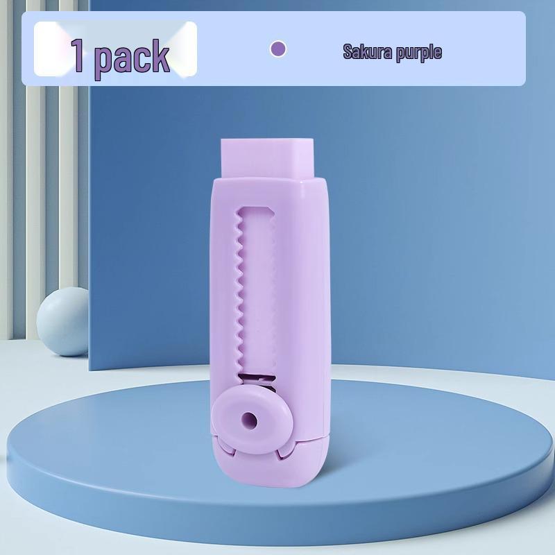 Push-Pull Eraser: Replaceable Core, Low-Crumb, Clean Finish, Multifunctional Stationery for Students.