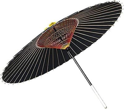 Snake Eye Rain Japanese Vinyl Black Umbrella, Umbrella, Hannari, Waterproof, Umbrella, Coated, Two-Stage,