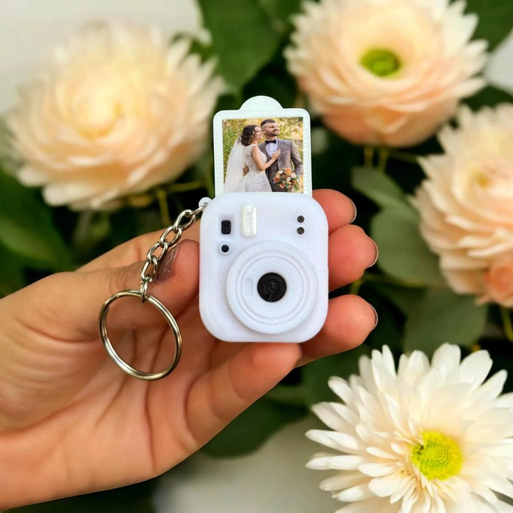 3D Printed Photo Keychain Mini Picture Frame Keyring Bag Charm Custom Picture Insert Gift for Teens Friends