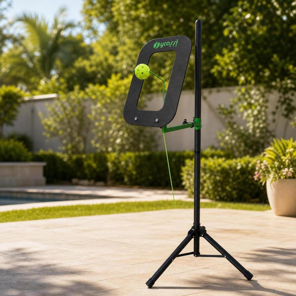 Pickleball Training Device with Tripod Adjustable Deflection Board Accurate