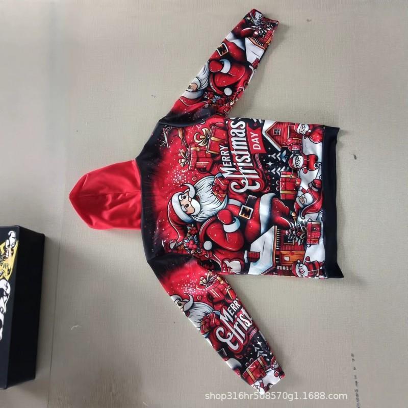 Christmas Zip Up Hoodie Santa Print Graphic Sweatshirt Teens Women Casual Daily Wear
