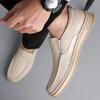 Fashion New Designer Slip-on Men's Dress Loafers Spring Autumn Soft-soled Male Driving Shoes Fashion Solid Color Leather Shoes Male