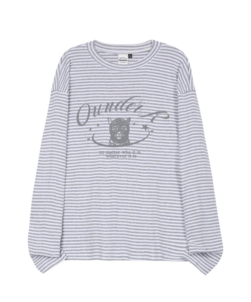 OUNDERR Star Cat Oversized Striped Long Sleeve 3 Colors
