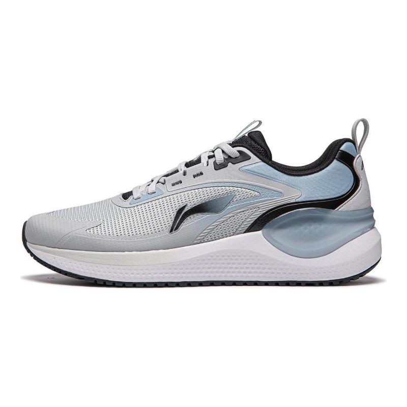 Мужские низкие беговые кроссовки Li-Ning Yishi V2 Серый Синий Мягкий Отскок Дышащие Износостойкие ARSU001-5 39