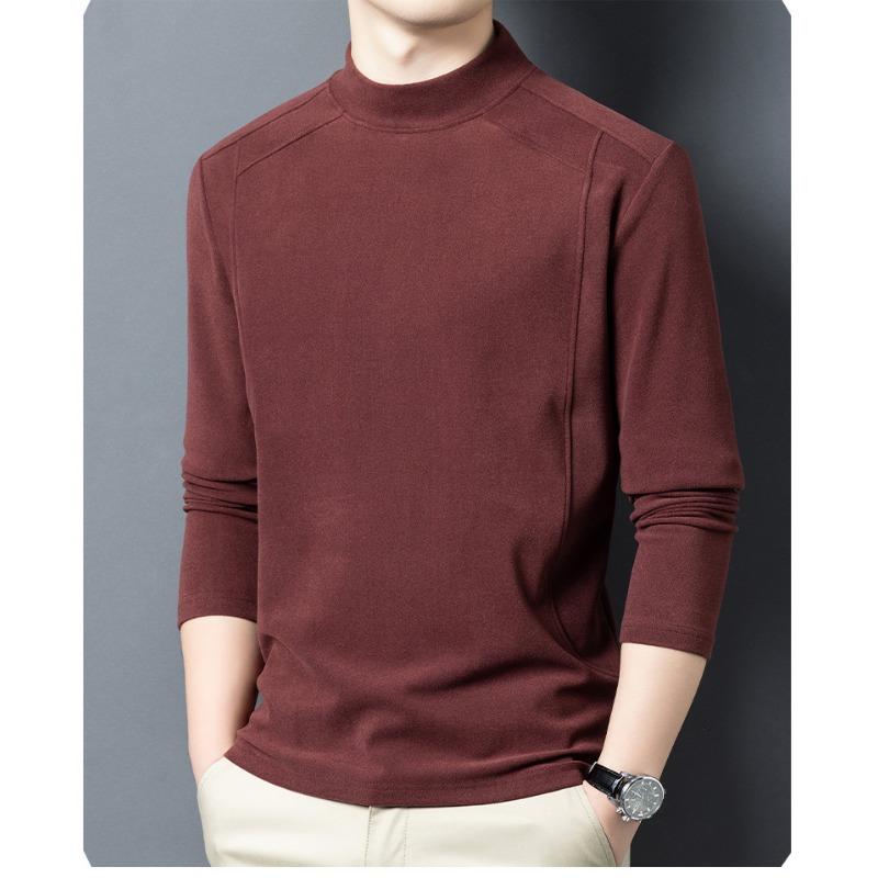 Men S Half High Neck Long Sleeve Casual Base Layer T Shirt