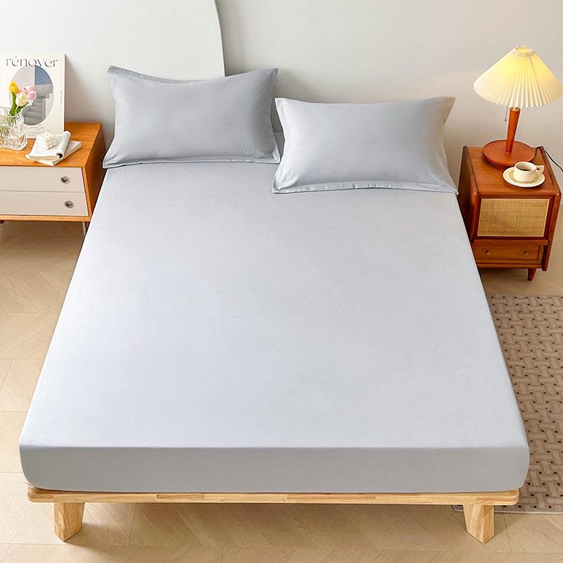 1Pc Plain Color Waterproof Mattress Coverpolyester Material Thin Breathablebedroom Four Seasons Apply Practical Household Product