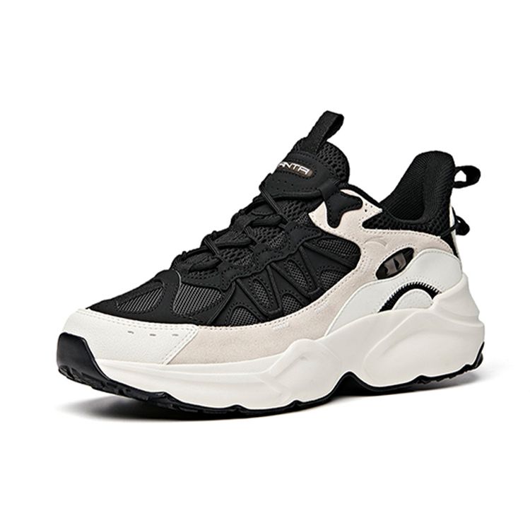 Anta Fashion Low-Top Training Shoes Women Sneakers Black White 122037766R-3