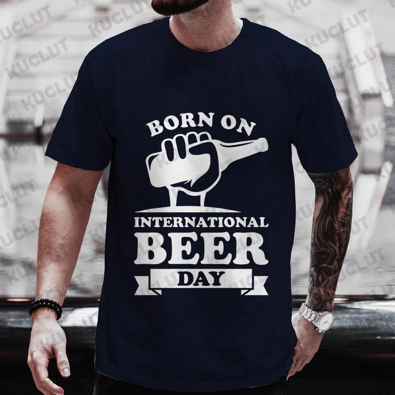 Men's T-shirts Beer DAY Graphic T Shirts Friends Bachelor Party Tops Drinking Team Tees Matching Outfit Streetwear Y2k Clothes
