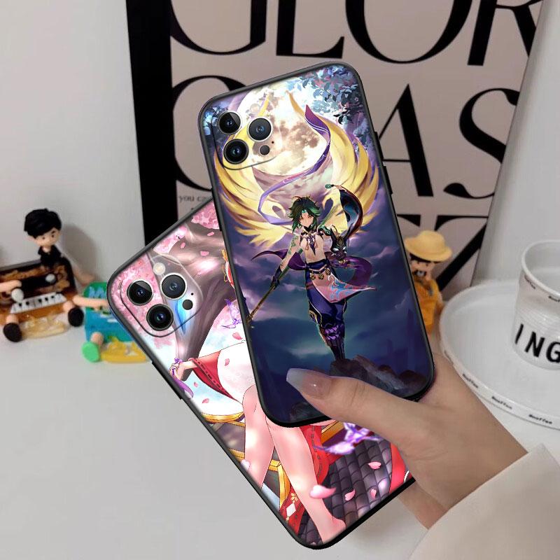 IK34 Genshin Impact Girl Phone Case for Samsung Galaxy S20 S21 S22 Ultra FE + Plus A21S A22 A24 A25 A26 A30 A30S A31