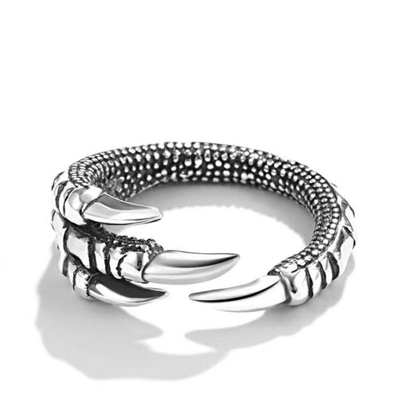 Chinese Style Dragon Claw Ring Retro Old Men'S And Women'S Domineering And Rich Personality Trend Index Finger Ring Jewelry Quality
