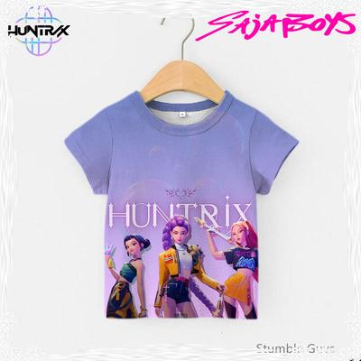 Mode Lässig Teufelsjäger Kinder T-Shirt Cooles Mädchen KPOP Oberteil Street Style Muster T-Shirt