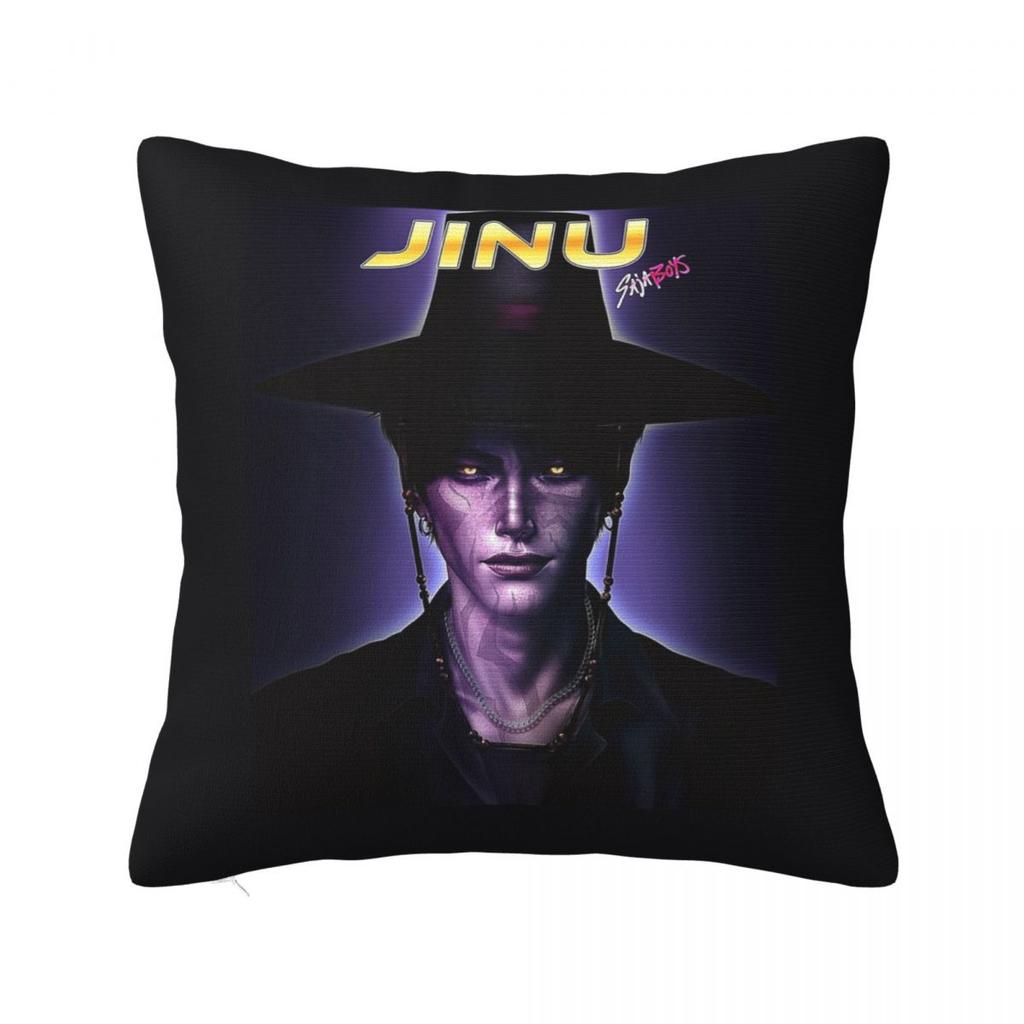 Huntrix Saja Boys Kpop Demon Hunters Square Pillow Cases Cushion Cover Novelty Polyester Decorative Pillowcover For Seat 45*45Cm