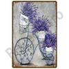 Lavender Metal Sign Plaque Vintage Flowers Tin Sign Wall Decoration For Room Art Garden Kitchen Home Living Room Iron Painting