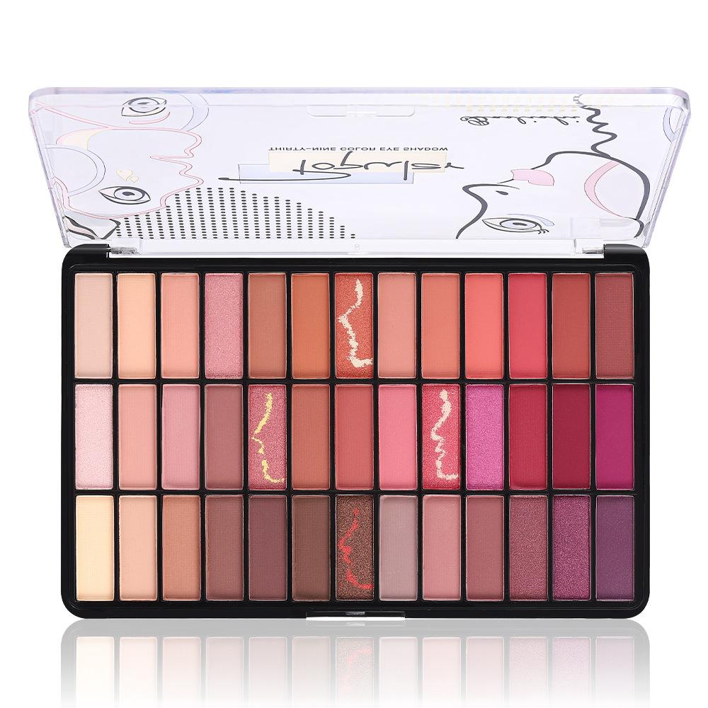 

Палитра теней для век Thirty-nine Color Matte Pearlescent Earth Color Eyeshadow Waterproof Makeup