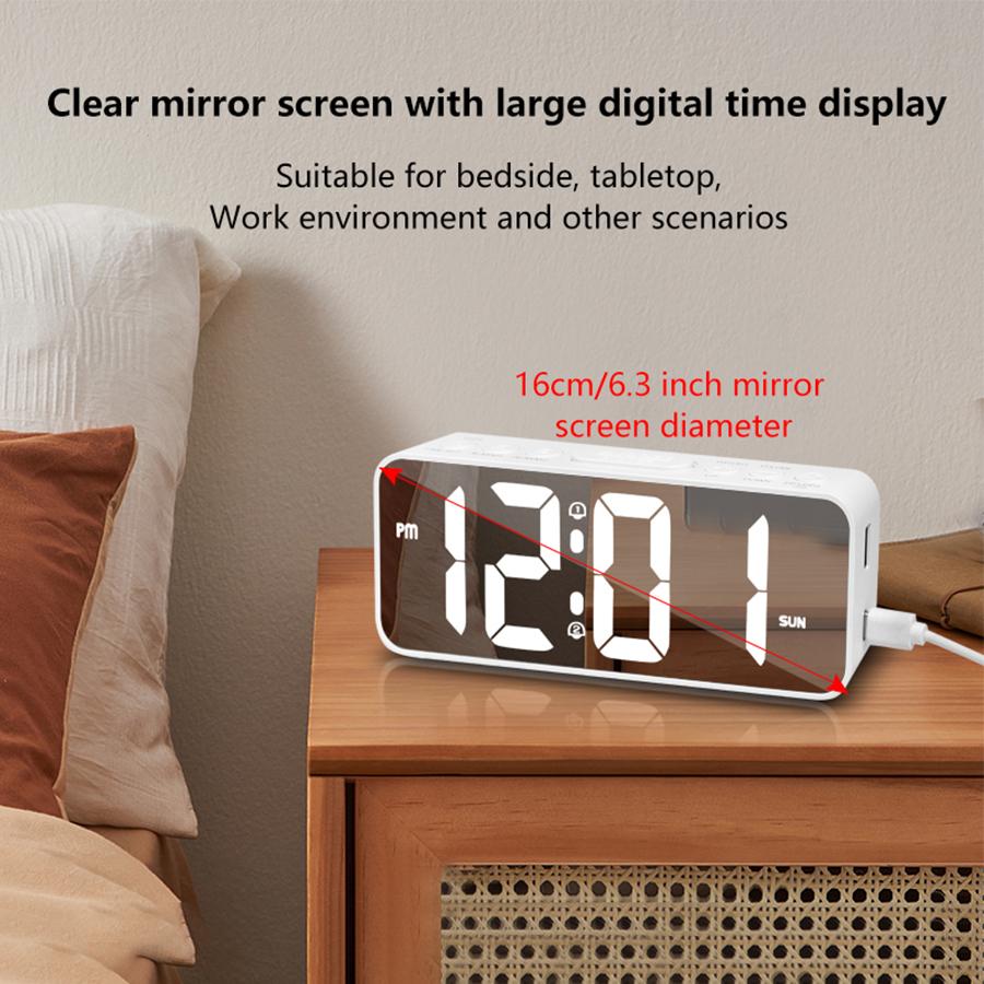 LED multifunctional alarm clock student creative bedside electronic clock luminous digital clock