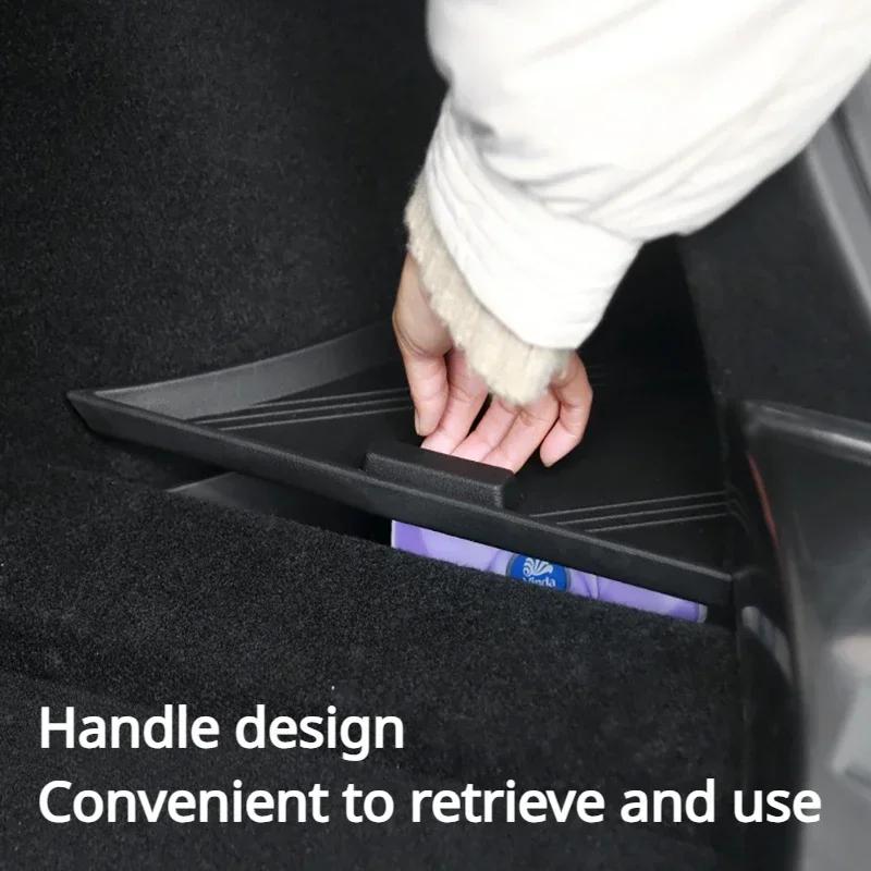 Trunk Storage Box For Tesla Model 3 TPE Left Right Side Washable Boxes with Lids New Model3 Highland 2025 Interior Accessories