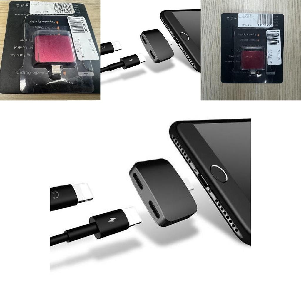 Apple Lighting To Usb Headphone Adapter With Dual Function For Iphone Audio And Charging