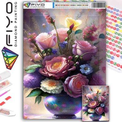 Pictură cu diamante DIY rotund complet Cusătură în cruce 3D scenă drăguță cu animale și flori Artă decorativă pentru casă Pictură Pictură cu diamante 5d pictură cu artă diamant