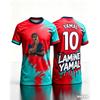Summer Yamal Commemorative 3D Print Family Outfit Football Jersey T-shirt. Loose and Comfortable Suitable for Daily Wear