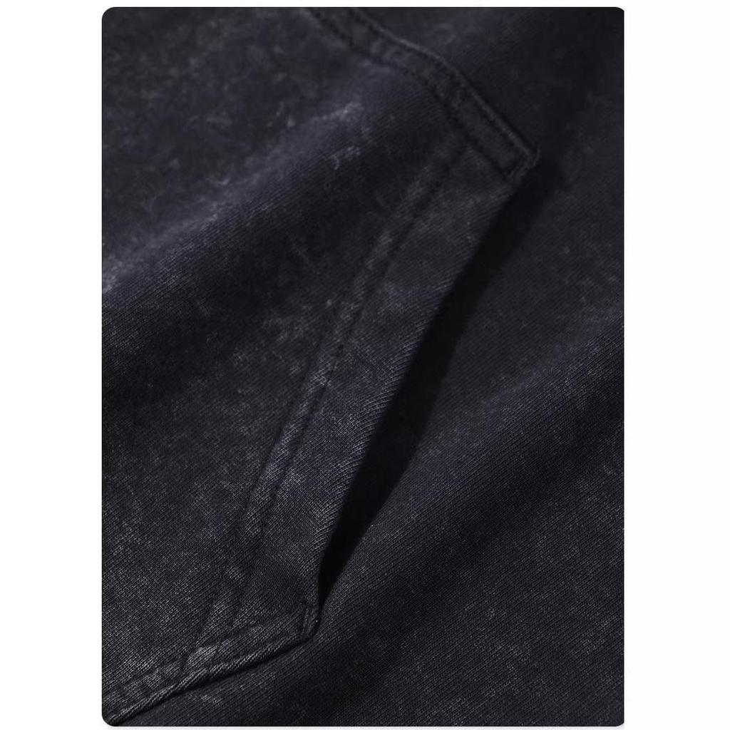 Unisex 400g Vintage Washed Zipper Hoodie - Retro Oversized Sweatshirt Jacket