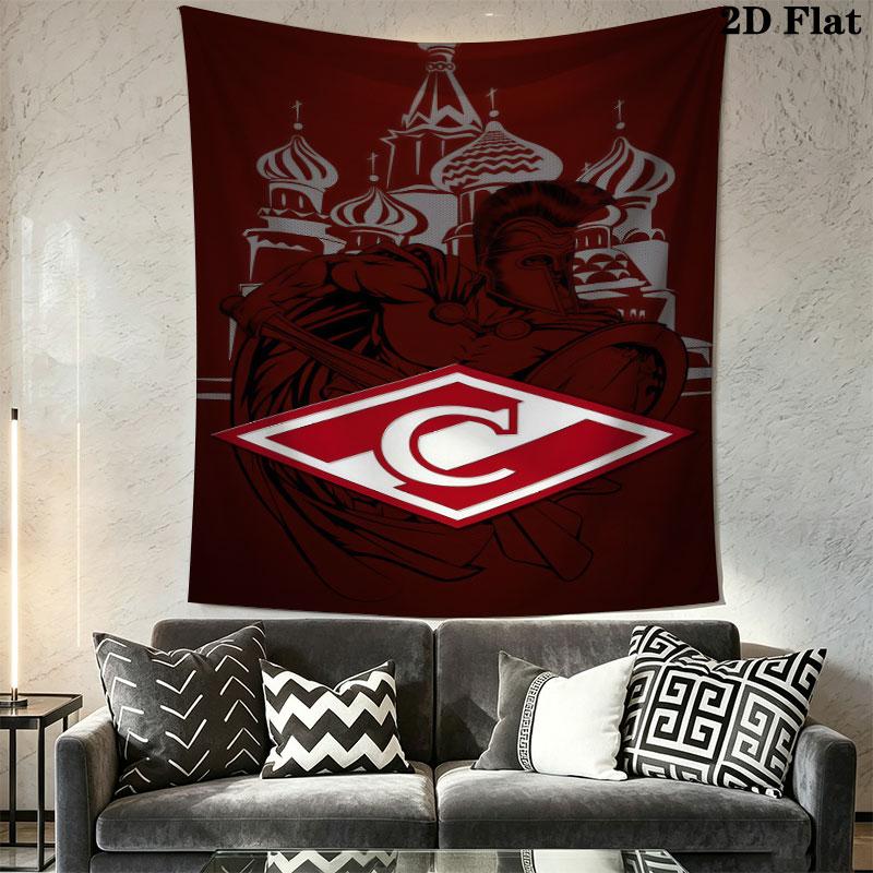Spartak Moscow Brave Wall Hanging Printed Fabric Blanket Decorative Tapestries for Bedroom Living Room Home Decor