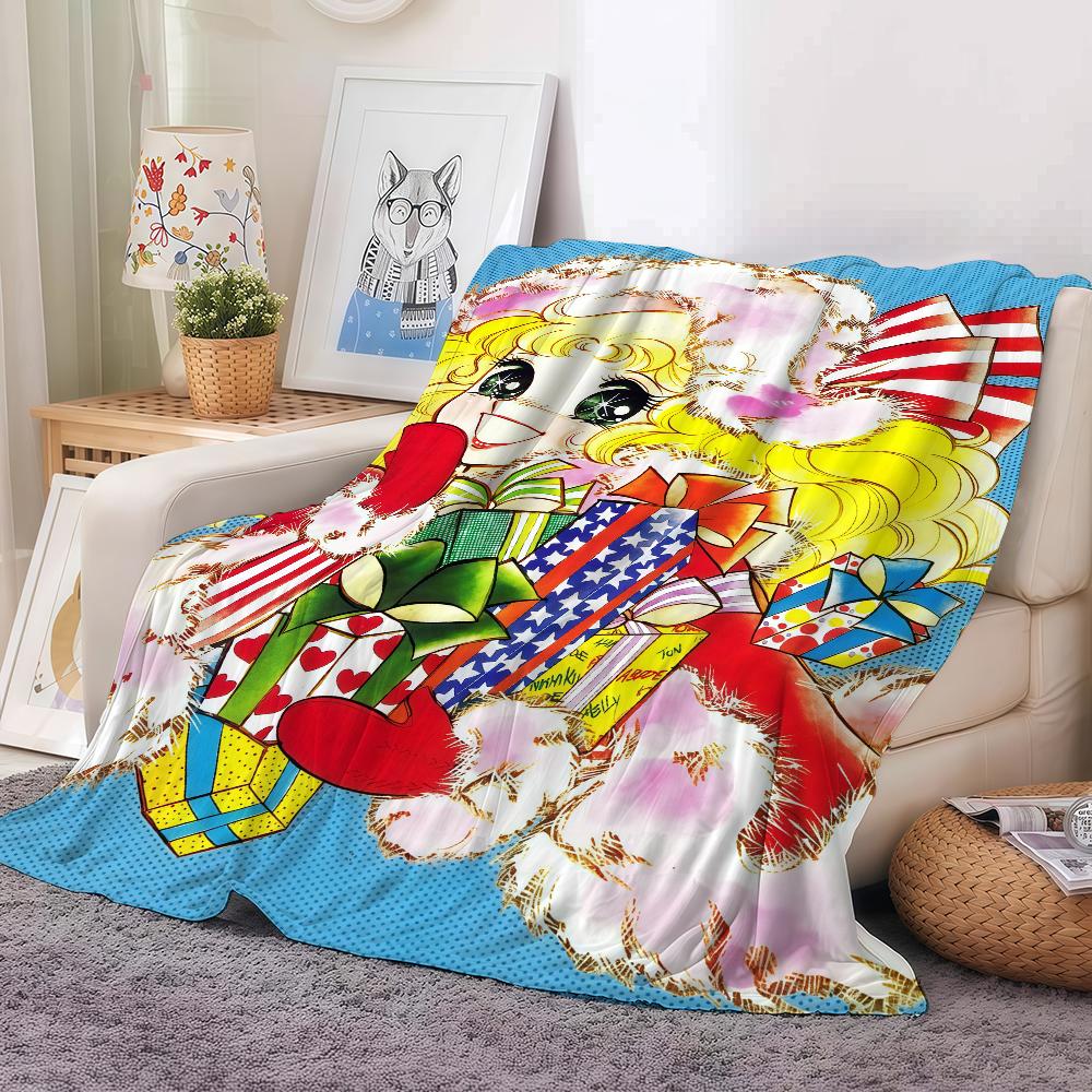 Lovie anime C Candy C Candy Blanket For Sofa Office Bed Plane Travel Sleep Read Relax Camping Soft And Warm
