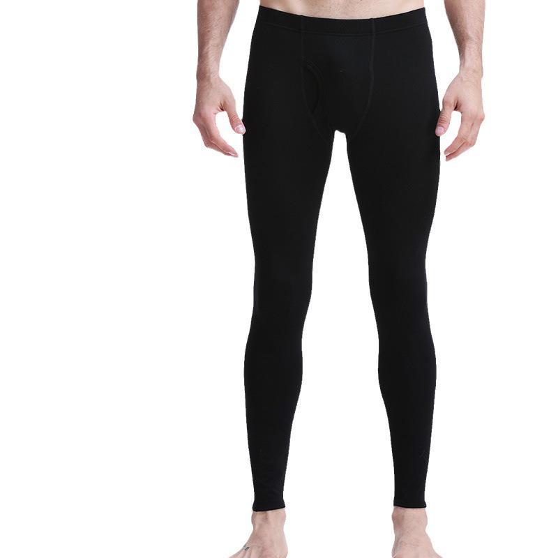 Aoyuansu Men's Slimming Cotton Thermal Base Layer Pants for Autumn and Winter