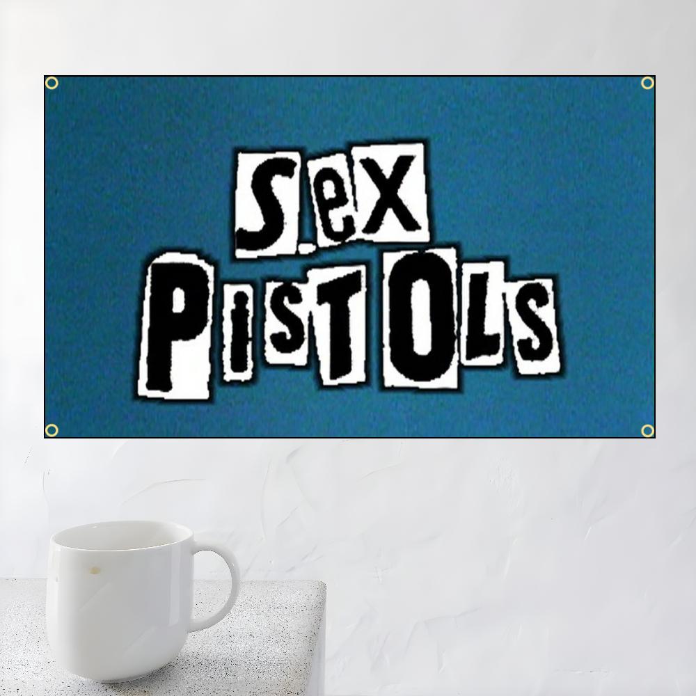 60X90Cm 90X150Cm Heavy Rock Band S-Sex Pistolss Flag Polyester Digital Printing Banner For Bedroom Wall Art Out Door Tapestry