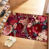 Rose Customize Text Floor Mat Design for Dining Room Hallway Living Rooms Entryway Antislip Carpet Anime Office Decor Birthday/Christmas Gift