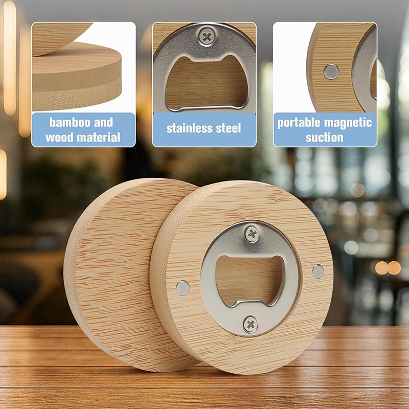1~5pcs Bottle Opener Wooden Suitable for Bar Blank DIY Household Barware Tool Wedding Favors Bottle Opener for Guests TMZ