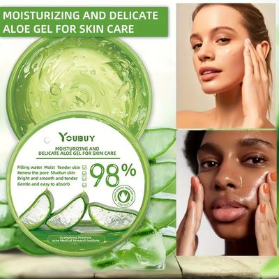 Máscara facial hidratante e calmante com protetor solar em gel de aloe vera - Um produto hipoalergênico neutro para cuidados com a pele, adequado para todos os tipos de pele