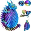 3D Printed Double Horned Dragon Egg Set, Movable Joint Creative Fidget Toy, Kids Gift Home Decor Ornament
