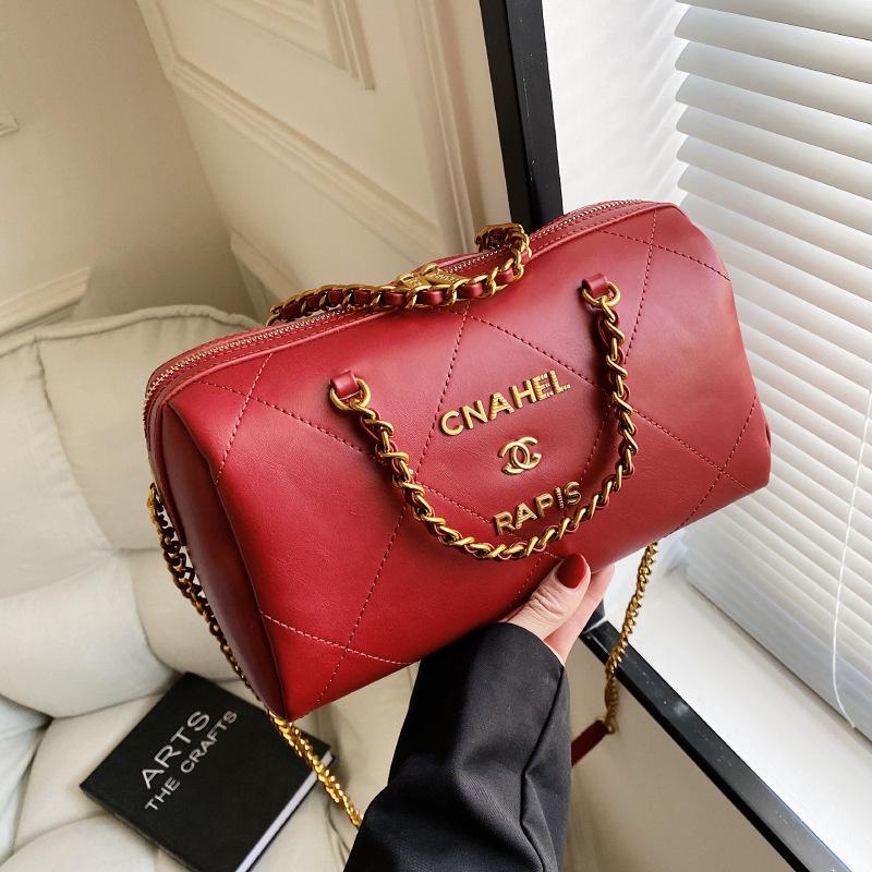 Buy Ladies Luxury Pillow Bag Chain Bag Soft Leather Large Capacity One