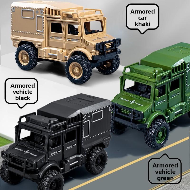 Armored Vehicle Offroad Toy Car Model For Kids With Inertia Control And Realistic Doors