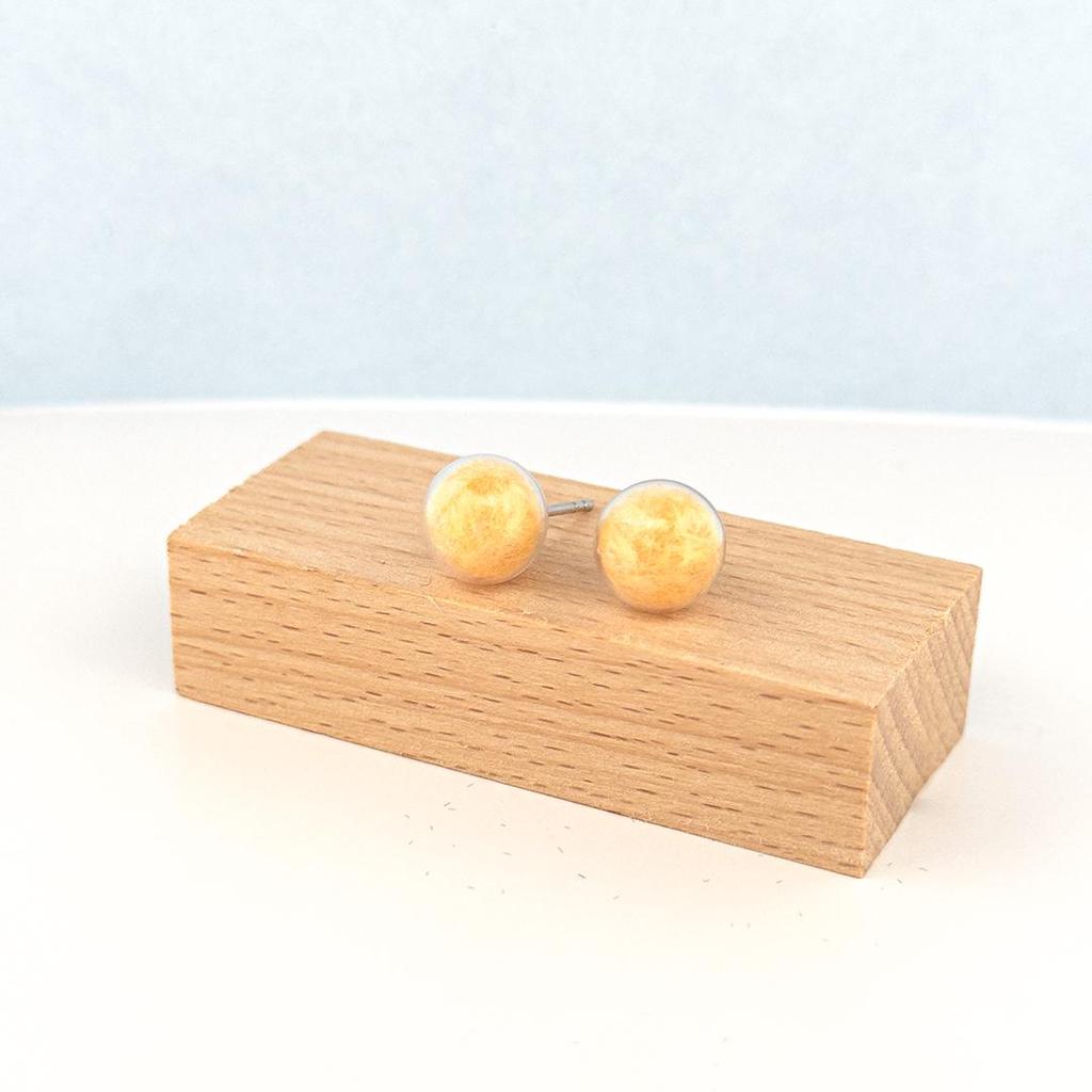 zakkaism Mini-Ohrstecker mit Zuckerwatte-Motiv, handgefertigter Schmuck aus 925er Sterlingsilber als Geschenk für Damen