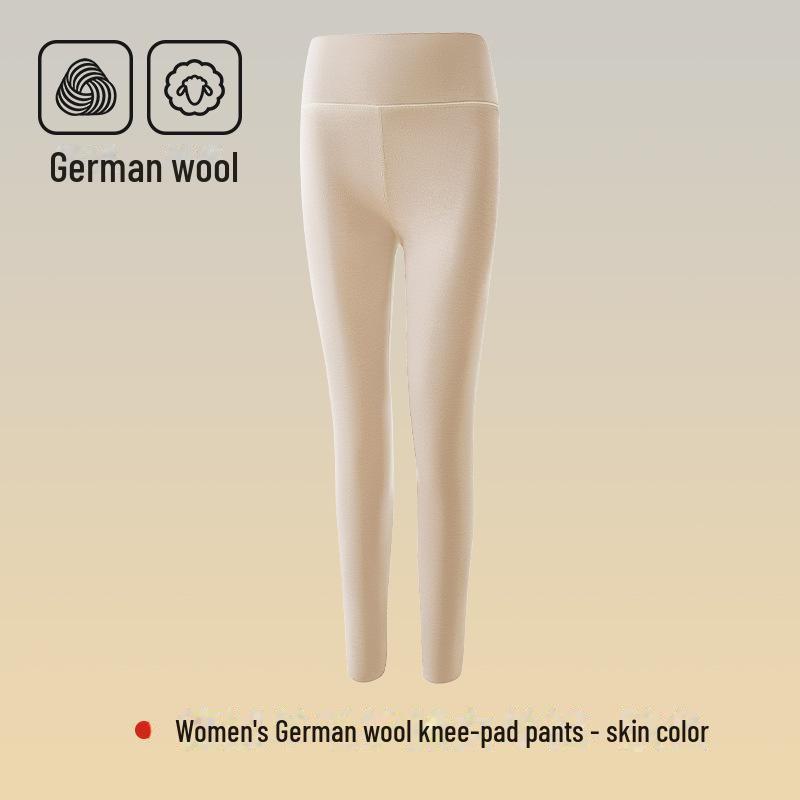 Γυναικείο Ζεστό Κολάν από Μετάξι Μουριάς με Ψηλή Μέση - Αντιστατικό, Απρόσκοπτο Μάλλινο Παντελόνι για Φθινόπωρο και Χειμώνα