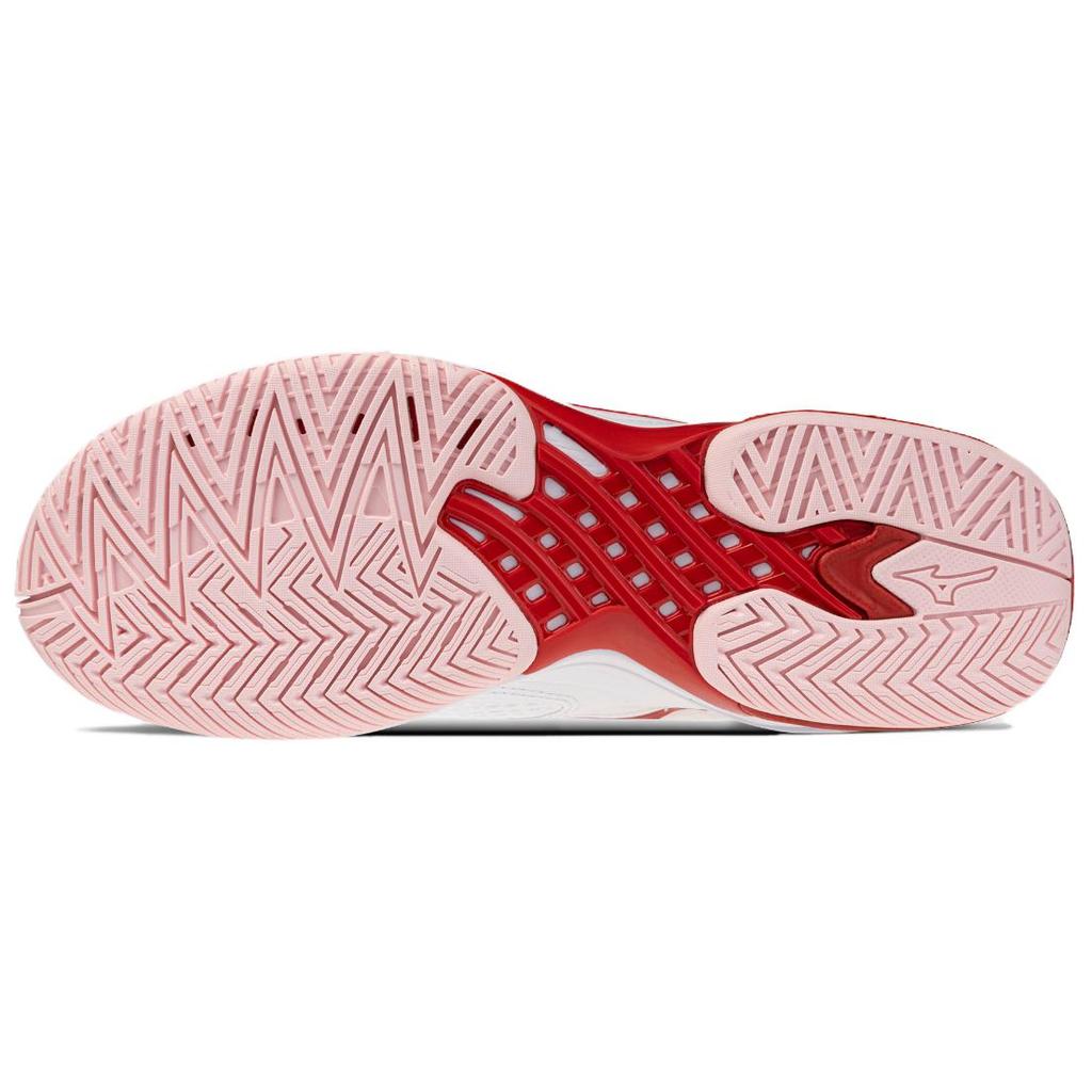 Mizuno AC Cushioning Abrasion Resistant Cushioning, Wear Resistant Low top Tennis Shoes Women's White/Red 61GA267162