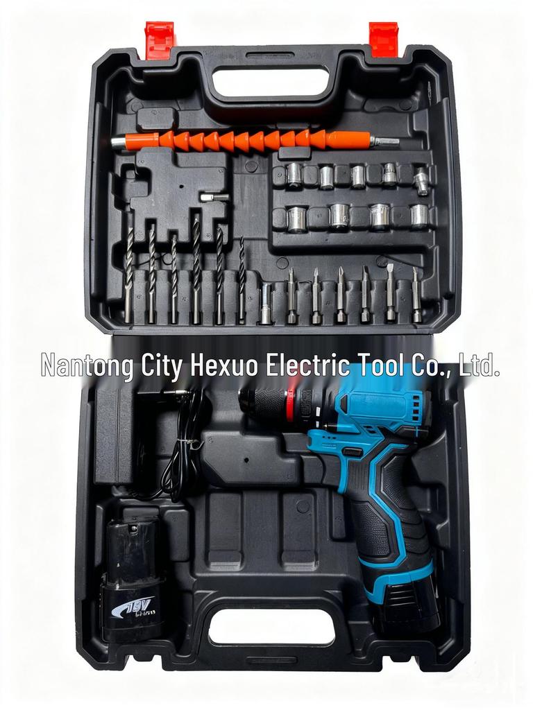 Brushless Lithium Battery Multi-functional Electric Drill & Screwdriver with Pistol Grip and Three-speed Impact Mode