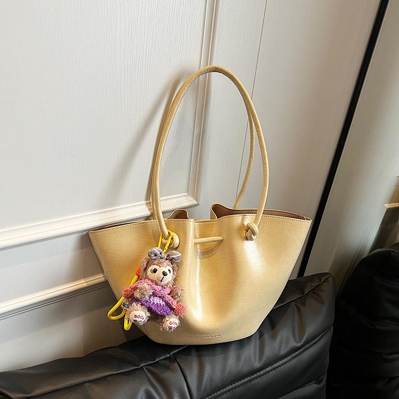 Fashion Portable Large-capacity Tote Bag Women's New Versatile Solid Color Shoulder Bag