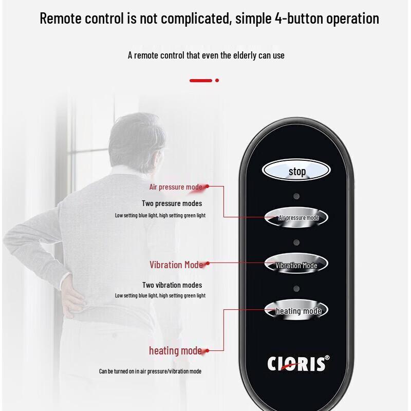 CLORIS Lumbar Massager with Heat Therapy CN plug (adapter included)