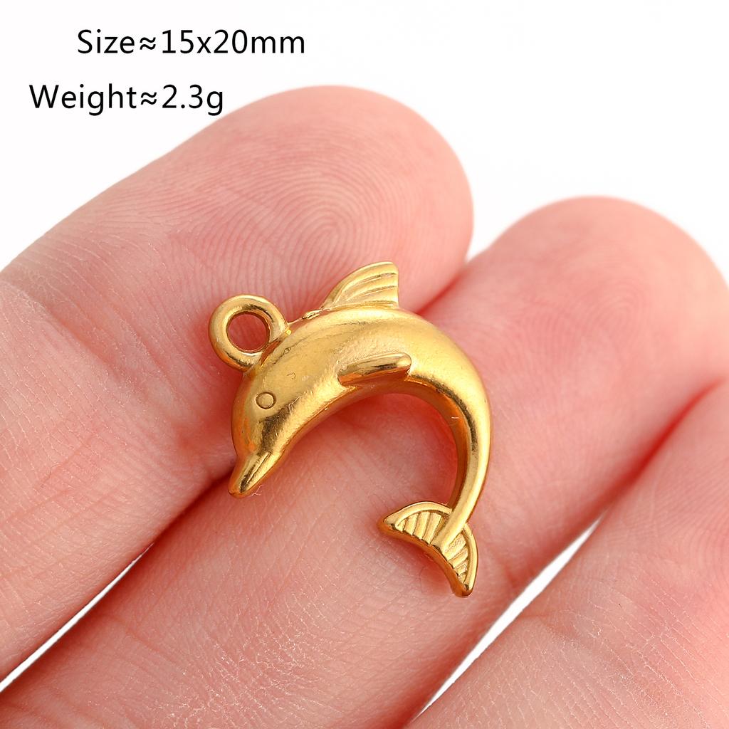 3Pcs Stainless Steel Universe Ocean Animal Pendants Charms DIY Jewelry Making Astronaut Star Bears Balloon Dog Craft Finding