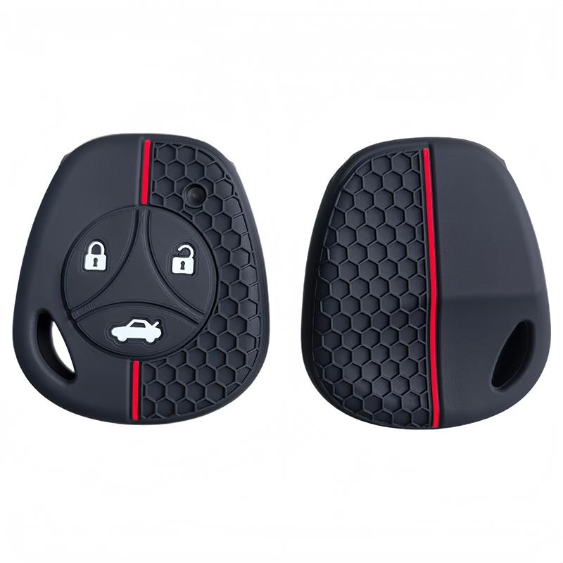 Silicone Car Key For Lada Vesta Granta Priora Kalina 3 Buttons Remote Key Case Cover Fob Car Shell