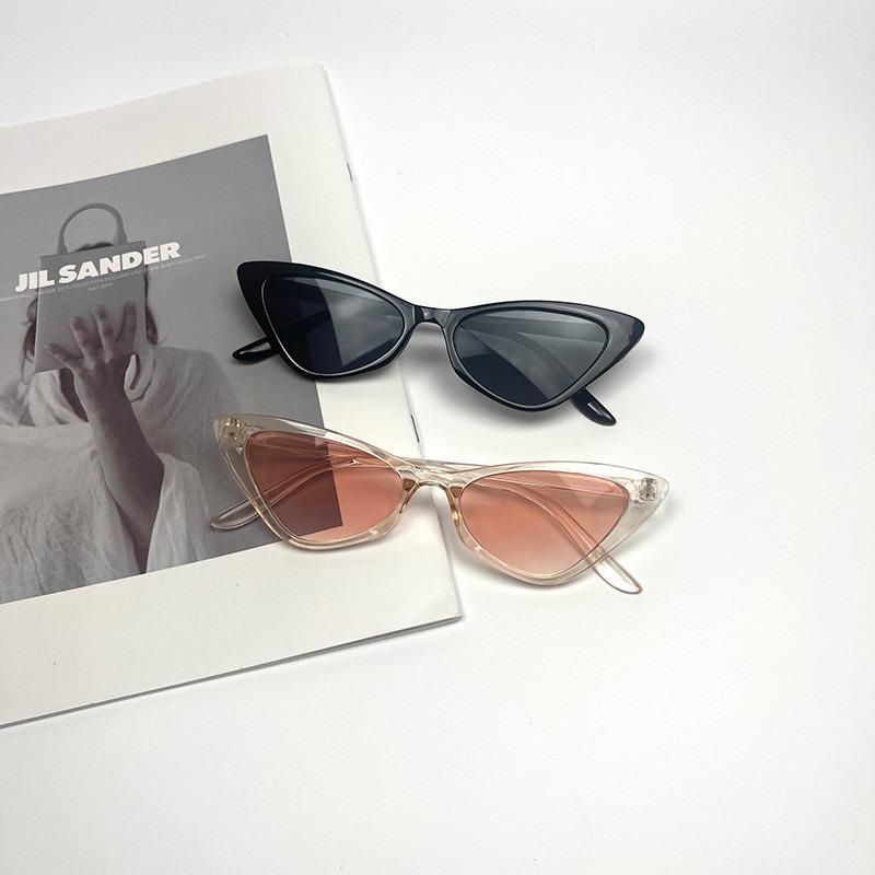 

2pcs Cat Eye Sunglasses Women Men Retro New Korean High-quality UV protection Shades UV400 For Lady Male