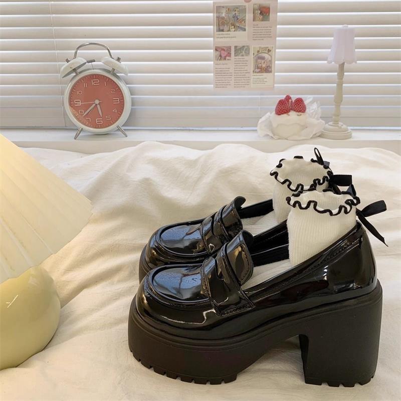 Show High British Style Small Leather Shoes Autumn 2025 New Spice Girl Platform Jk Uniform Single Shoes Versatile Heightening Loafers