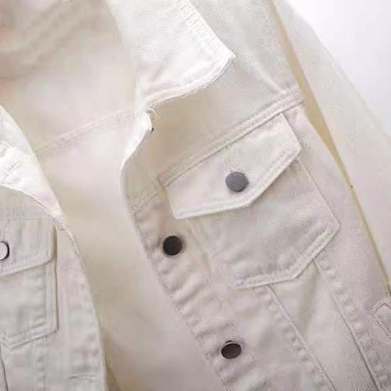 Women Coat Solid Color Slim Fit Close-fitting Young Style Wear-resistant Half Sleeve Buttons Single-breasted Easy to Match Women Jacket Female Clothes